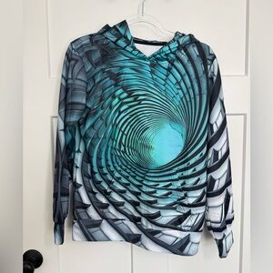 Boy’s Abstract Spiral Hoodie Large. New without tags